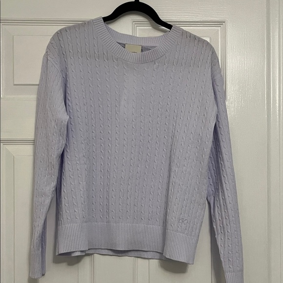 Calvin Klein Sweaters - Calvin Klein Light Purple Cable Knit Sweater
